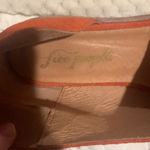 FREE PEOPLE orange cutout flat bootie - Picture 3 of 5